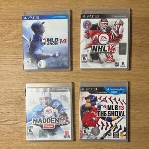 PS3 Spots Game Lot - MLB13, NHL 14, Madden 25(from 2014) and MLB 13